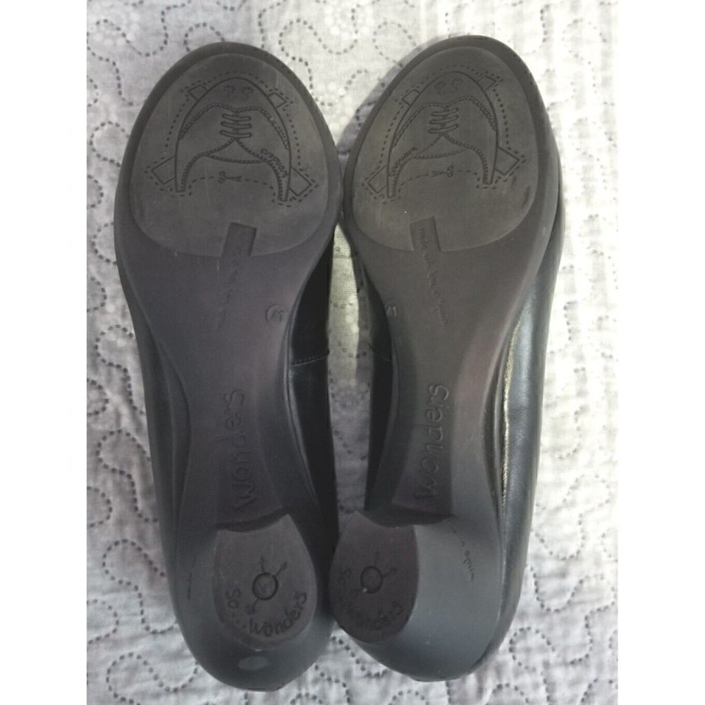 Wonders Made With Love In Spain G-3680 Black Comfort Pump Medium Heel Size 41 - Picture 4 of 5